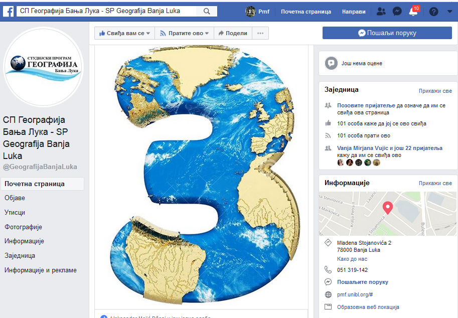 fejsbuk geografija